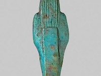 Aeg F 153 RS  Aeg F 153, Rückseite, Spätzeit, Uschebti des Ni-anch-henu, Blaue Fayence, H 15,7 cm, B 3,8 cm, T 2,9 cm